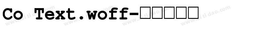 Co Text.woff字体转换